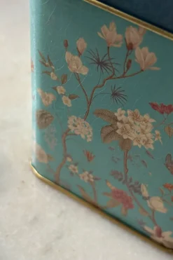 Cristina Oria Dulces Cristina Oria^Cookies En Bote Metálico Diseño Flores Azul