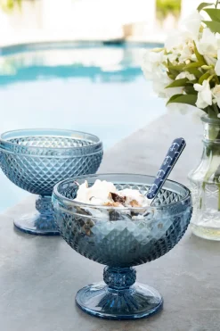 Cristina Oria Copas^Copa Cristal Helado Azul Oscuro Picos