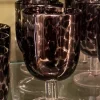Cristina Oria Copas^Copa De Cristal Con Diseño Moteado Negro