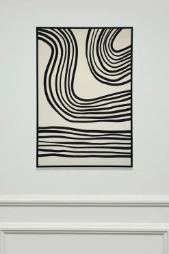 Cristina Oria Cuadros^Cuadro De Lienzo Con Diseño De Ondas Pintadas En relieve