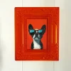 Cristina Oria Cuadros^Cuadro Naranja Perro