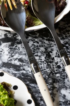 Cristina Oria Cubiertos De Servir^Cubiertos De Servir Blancos En Caja De Madera