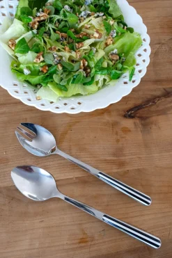 Cristina Oria Cubiertos De Servir^Cubiertos De Servir Con Diseño De Rayas CO