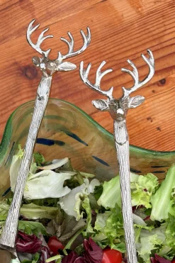 Cristina Oria Cubiertos De Servir^Cubiertos De Servir Con Diseño De Ciervo