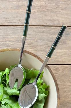 Cristina Oria Cubiertos De Servir^Cubiertos De Servir Diseño Bambú Verde