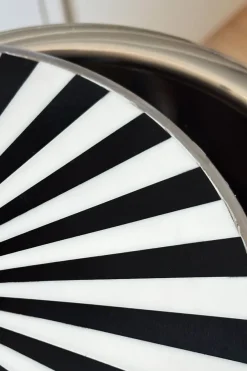 Cristina Oria Cubiteras Y Champaneras^Cubitera De Resina Con Diseño De Rayas Blancas Y Negras Grande