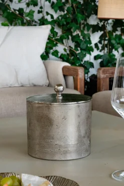 Cristina Oria Cubiteras Y Champaneras^Cubitera Plateada Con Tapa Pequeña