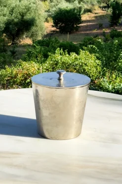 Cristina Oria Cubiteras Y Champaneras^Cubitera Plateada Con Tapa