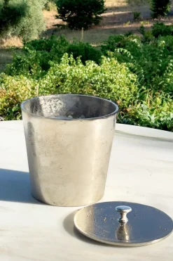 Cristina Oria Cubiteras Y Champaneras^Cubitera Plateada Con Tapa