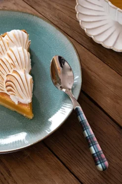 Cristina Oria Cubiertos De Postre^Cucharita Con Diseño De Cuadros Escoceses