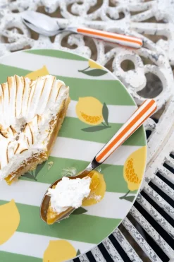 Cristina Oria Cubiertos De Postre^Cucharita Con Diseño De Rayas Naranjas CO