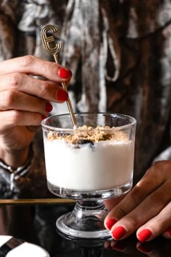 Cristina Oria Cubiertos De Postre|Menaje Iniciales^Cucharita de Bronce Inicial E