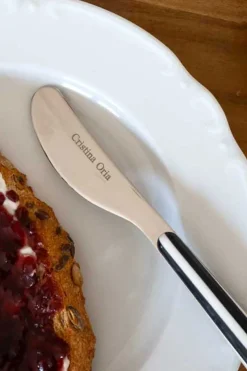 Cristina Oria Cubiertos De Aperitivo|Cubiertos De Postre^Cuchillo Con Diseño De Rayas CO