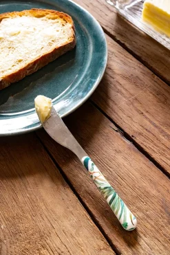 Cristina Oria Cuchillos|Cubiertos De Postre^Cuchillo Con Diseño Tropical