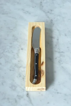 Cristina Oria Cubiertos De Aperitivo|Cubiertos De Postre^Cuchillo De Foie Negro En Caja De Madera