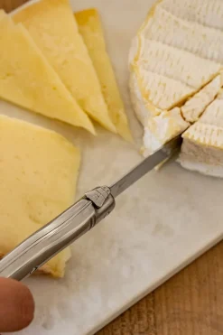 Cristina Oria Cubiertos De Aperitivo|Cuchillos^Cuchillo De Queso Plateado En Caja De Madera