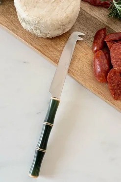 Cristina Oria Cubiertos De Aperitivo|Cuchillos^Cuchillo Especial Quesos Diseño Bambú Verde