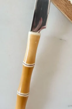 Cristina Oria Cubiertos De Aperitivo|Cuchillos^Cuchillo Especial Quesos Diseño Bambú