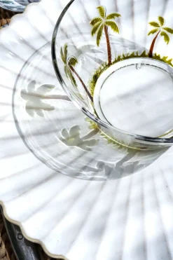 Cristina Oria Fuentes, Ensaladeras Y Cuencos^Cuenco Acrílico Diseño Palmeras