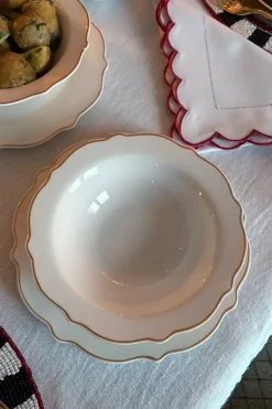 Cristina Oria Fuentes, Ensaladeras Y Cuencos^Cuenco Blanco Con Filo Dorado