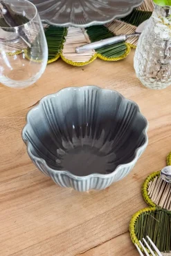 Cristina Oria Fuentes, Ensaladeras Y Cuencos^Cuenco De Cerámica Flor Gris