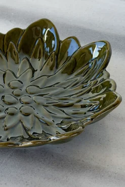 Cristina Oria Joyeros, Carteras Y Fundas|Piezas Decorativas^Cuenco Decorativo Verde Flor Con Pájaro Verde