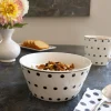 Cristina Oria Fuentes, Ensaladeras Y Cuencos^Cuenco Negro Y Blanco Con Diseño De Puntos
