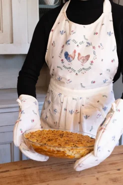 Cristina Oria Delantales|Delantales^Delantal De Algodón Con Diseño De Gallinas