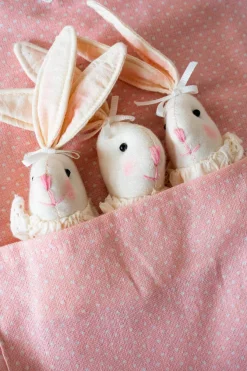 Cristina Oria Delantales|Delantales^Delantal De Niños Con Diseño De Conejos & Puntos Rosas