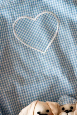 Cristina Oria Delantales|Delantales^Delantal De Niños Mini Con Diseño De Perritos & Cuadros Azules