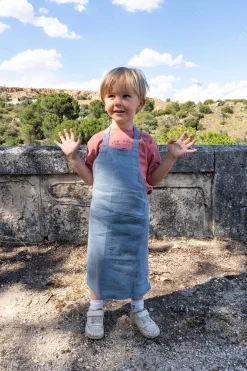 Cristina Oria Delantales|Delantales^Delantales De Lino Azul Niños