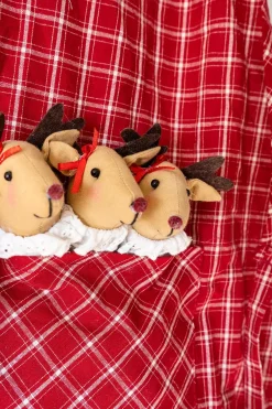 Cristina Oria Delantales|Delantales^Delantales De Niños Con Diseño De Renos & Cuadros Rojos