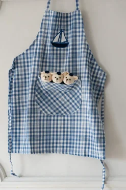 Cristina Oria Delantales|Delantales^Delantales De Niños Con Diseño De Ositos & Cuadros Azules