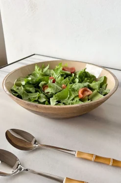 Cristina Oria Fuentes, Ensaladeras Y Cuencos^Ensaladera Grande De Madera Crema