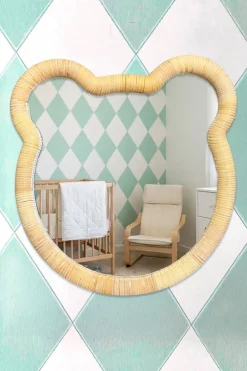 Cristina Oria Minichef|Piezas Decorativas^Espejo Con Borde De Ratán