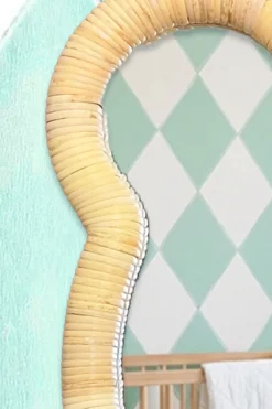 Cristina Oria Minichef|Piezas Decorativas^Espejo Con Borde De Ratán