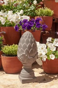 Cristina Oria Piezas Decorativas^Figura Decorativa Con Diseño De Alcachofa Gris Grande