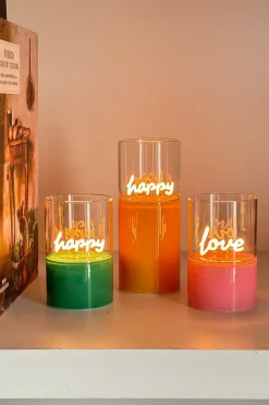 Cristina Oria Lámparas|Piezas Decorativas^Figura Decorativa De Neón Verde "Happy"