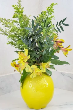 Cristina Oria Jarrones, Floreros Y Maceteros^Florero Con Diseño De Limón Pequeño