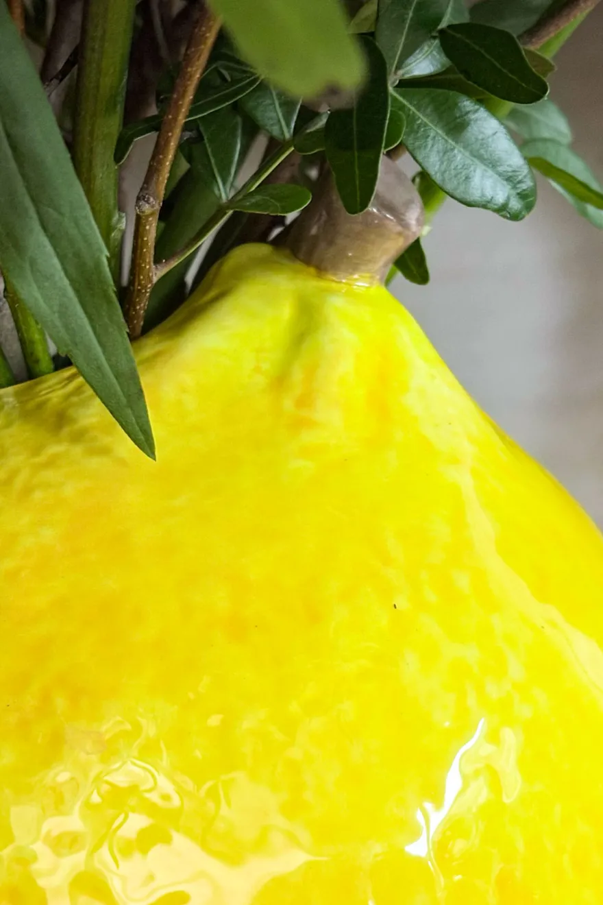 Cristina Oria Jarrones, Floreros Y Maceteros^Florero Con Diseño De Limón Grande
