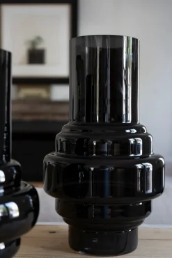 Cristina Oria Jarrones, Floreros Y Maceteros^Florero De Crista Negro Grande