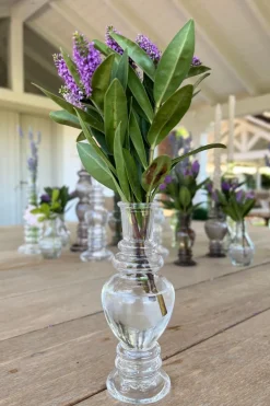 Cristina Oria Jarrones, Floreros Y Maceteros^Florero De Cristal Con Diseño Venecia Transparente Grande