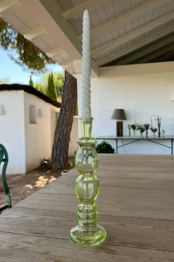 Cristina Oria Jarrones, Floreros Y Maceteros^Florero De Cristal Con Diseño Florencia Verde Claro Grande