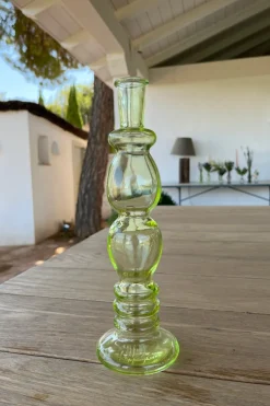 Cristina Oria Jarrones, Floreros Y Maceteros^Florero De Cristal Con Diseño Florencia Verde Claro Grande