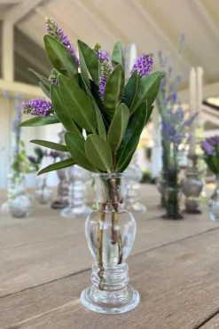 Cristina Oria Jarrones, Floreros Y Maceteros^Florero De Cristal Con Diseño Venecia Transparente Pequeño