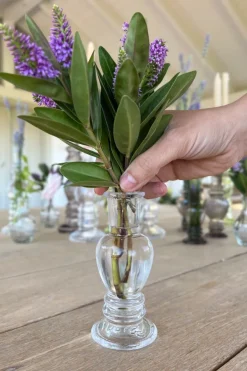 Cristina Oria Jarrones, Floreros Y Maceteros^Florero De Cristal Con Diseño Venecia Transparente Pequeño
