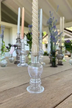 Cristina Oria Jarrones, Floreros Y Maceteros^Florero De Cristal Con Diseño Venecia Transparente Pequeño