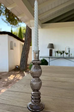 Cristina Oria Jarrones, Floreros Y Maceteros^Florero De Cristal Con Diseño Florencia Gris Grande