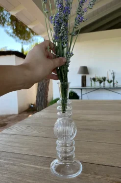 Cristina Oria Jarrones, Floreros Y Maceteros^Florero De Cristal Con Diseño Florencia Transparente Pequeño