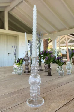 Cristina Oria Jarrones, Floreros Y Maceteros^Florero De Cristal Con Diseño Florencia Transparente Pequeño